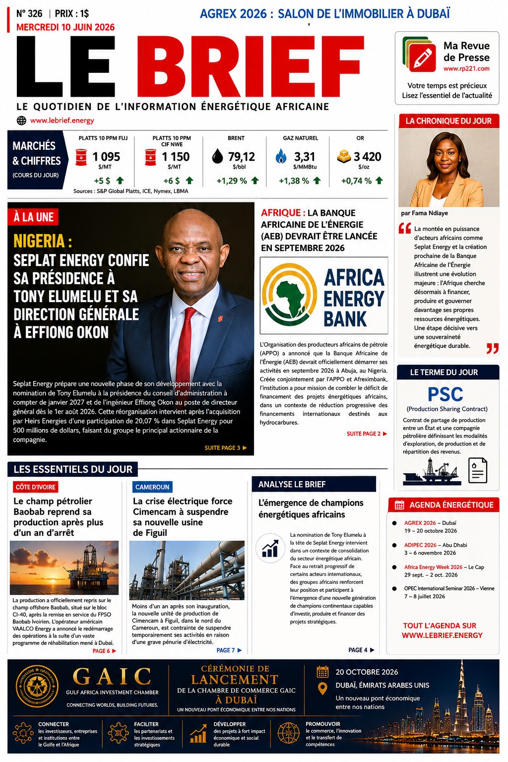 🔴𝐀̀ 𝐥𝐚 𝐔𝐍𝐄 𝐋𝐄 𝐁𝐑𝐈𝐄𝐅 | Mercredi 10 Juin 2026