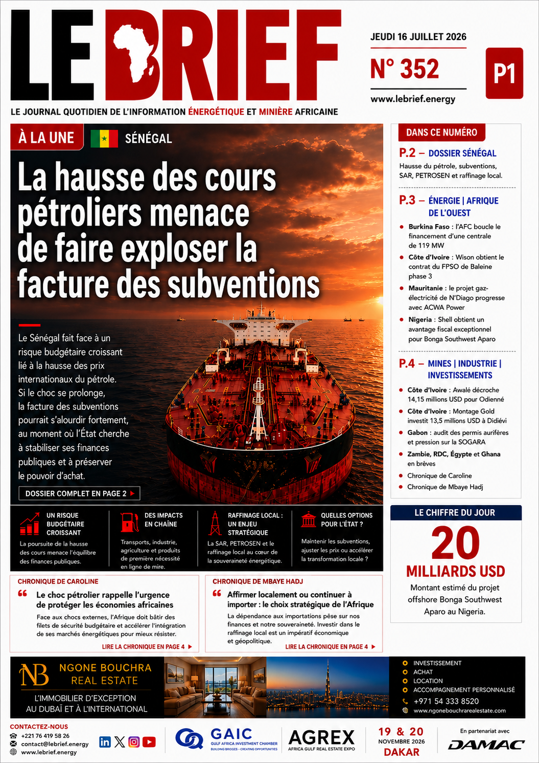 🔴À la UNE LE BRIEF | Jeudi 16 Juillet 2026