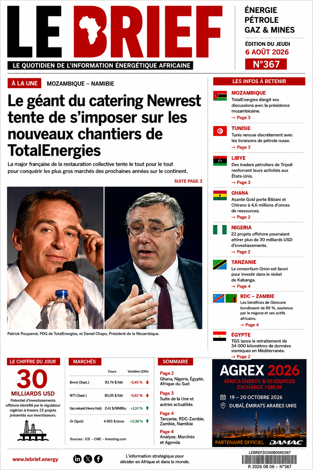 🔴À la UNE LE BRIEF | Jeudi 06 Août 2026