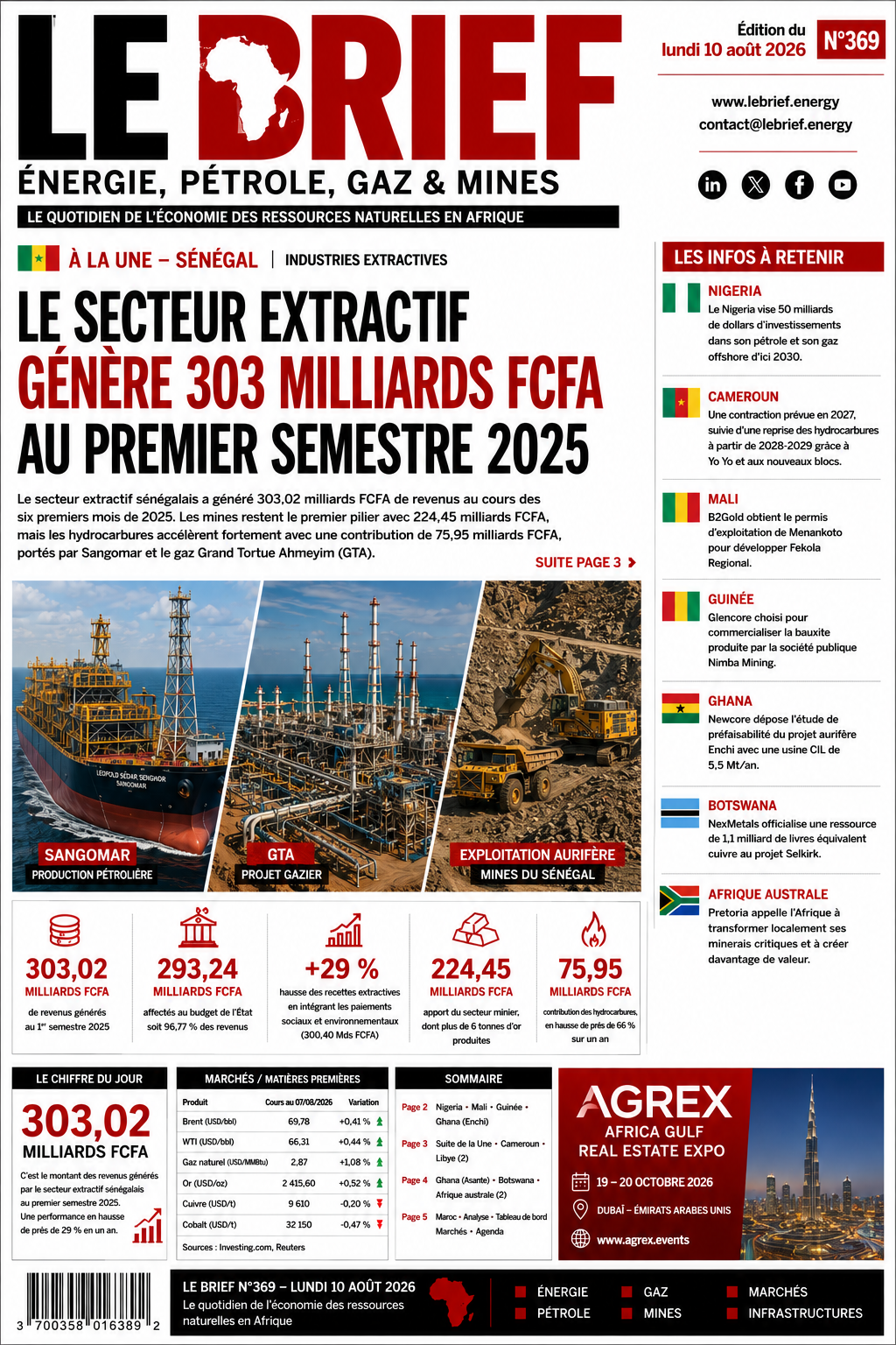 🔴À la UNE LE BRIEF | Lundi 10 Août 2026