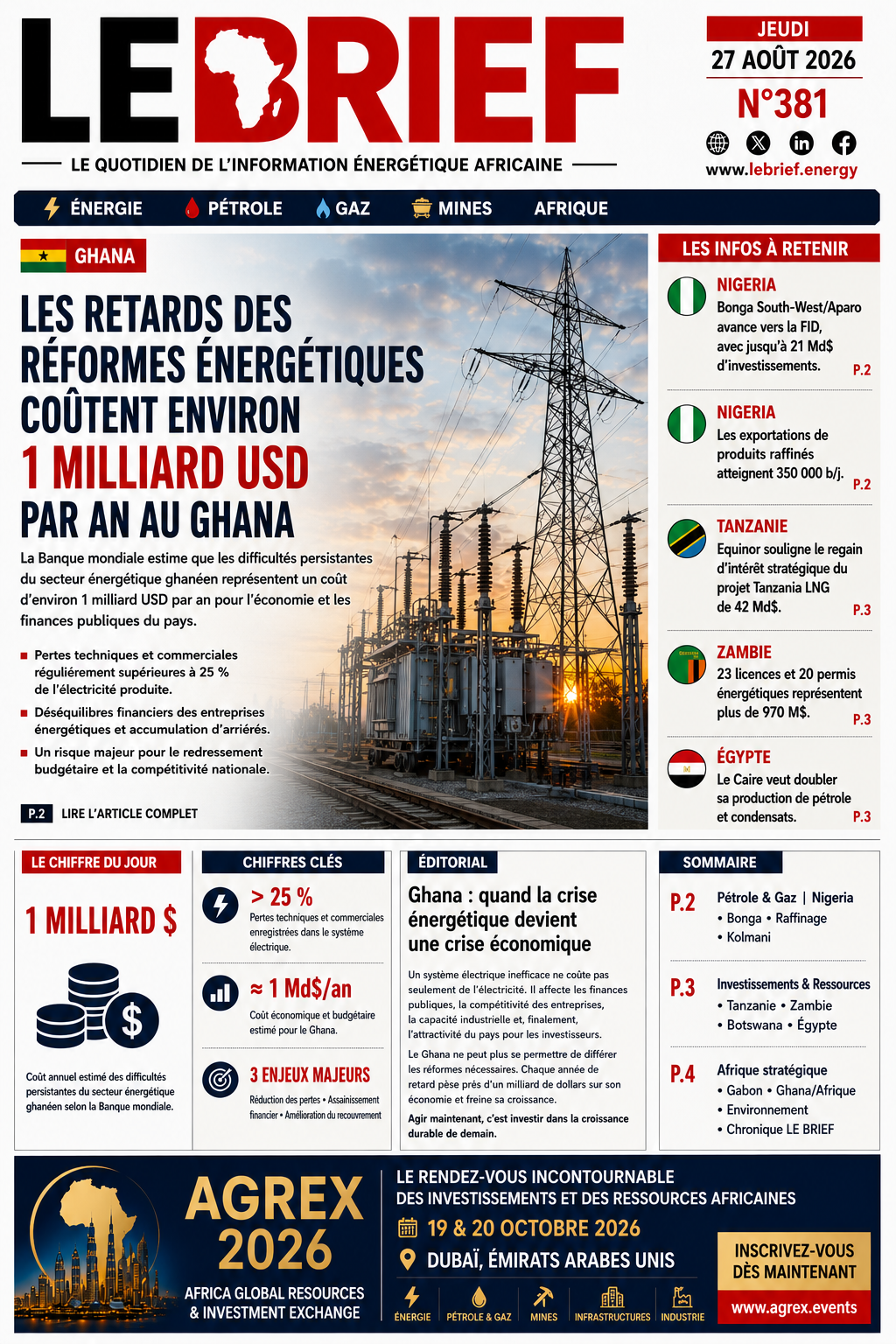 🔴À la UNE LE BRIEF | Jeudi 27 Août 2026