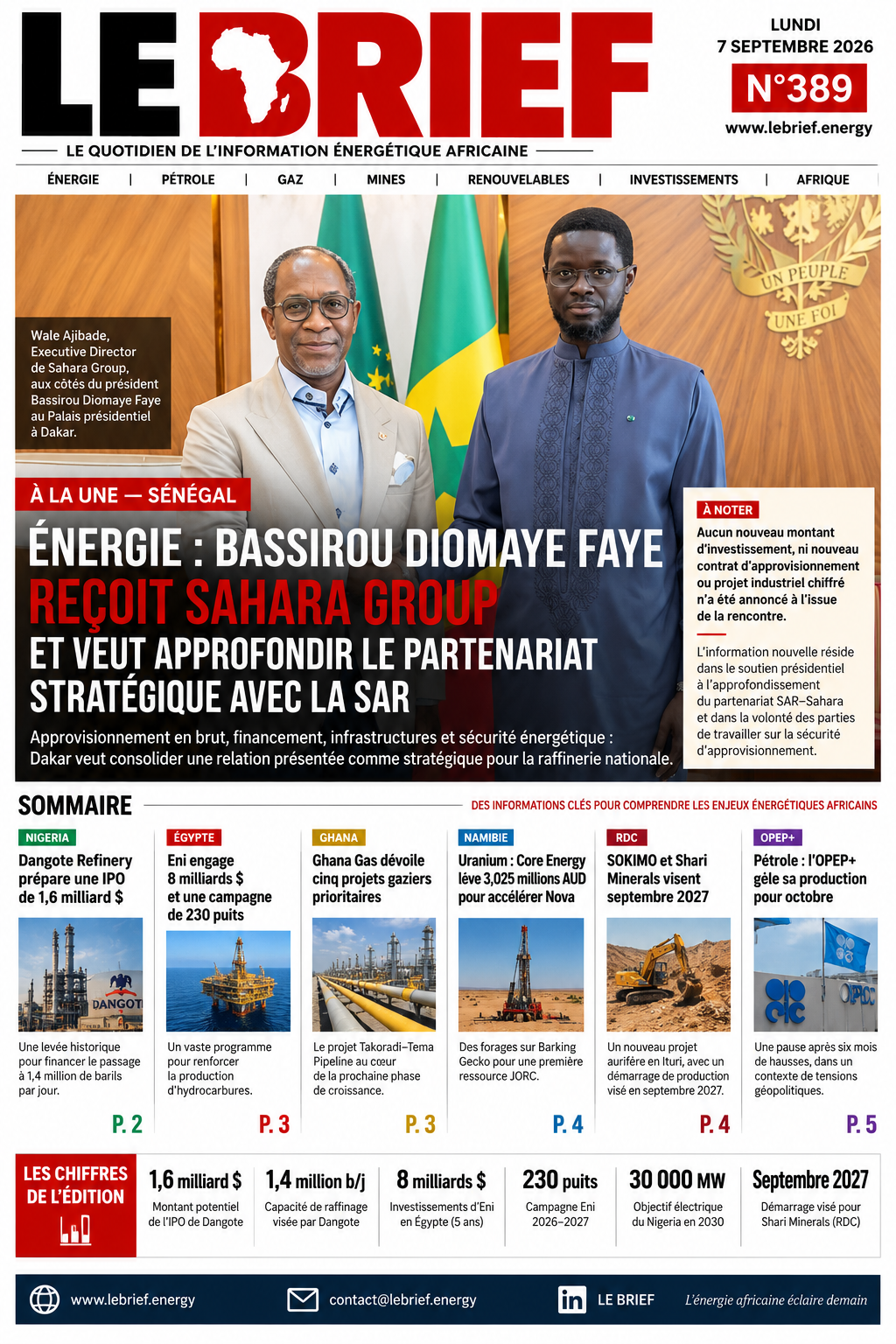 🔴À la UNE LE BRIEF | Lundi 07 Août 2026