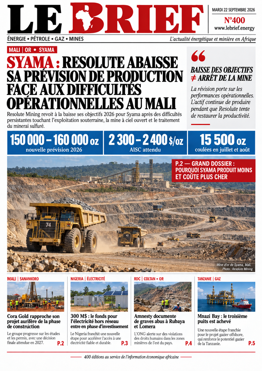 🔴À la UNE LE BRIEF | Mardi 22 Août 2026
