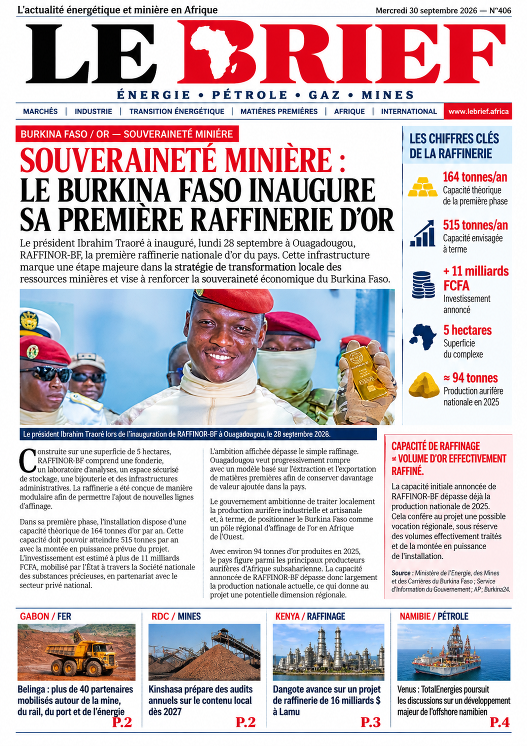 🔴À la UNE LE BRIEF | Mercredi 30 Août 2026