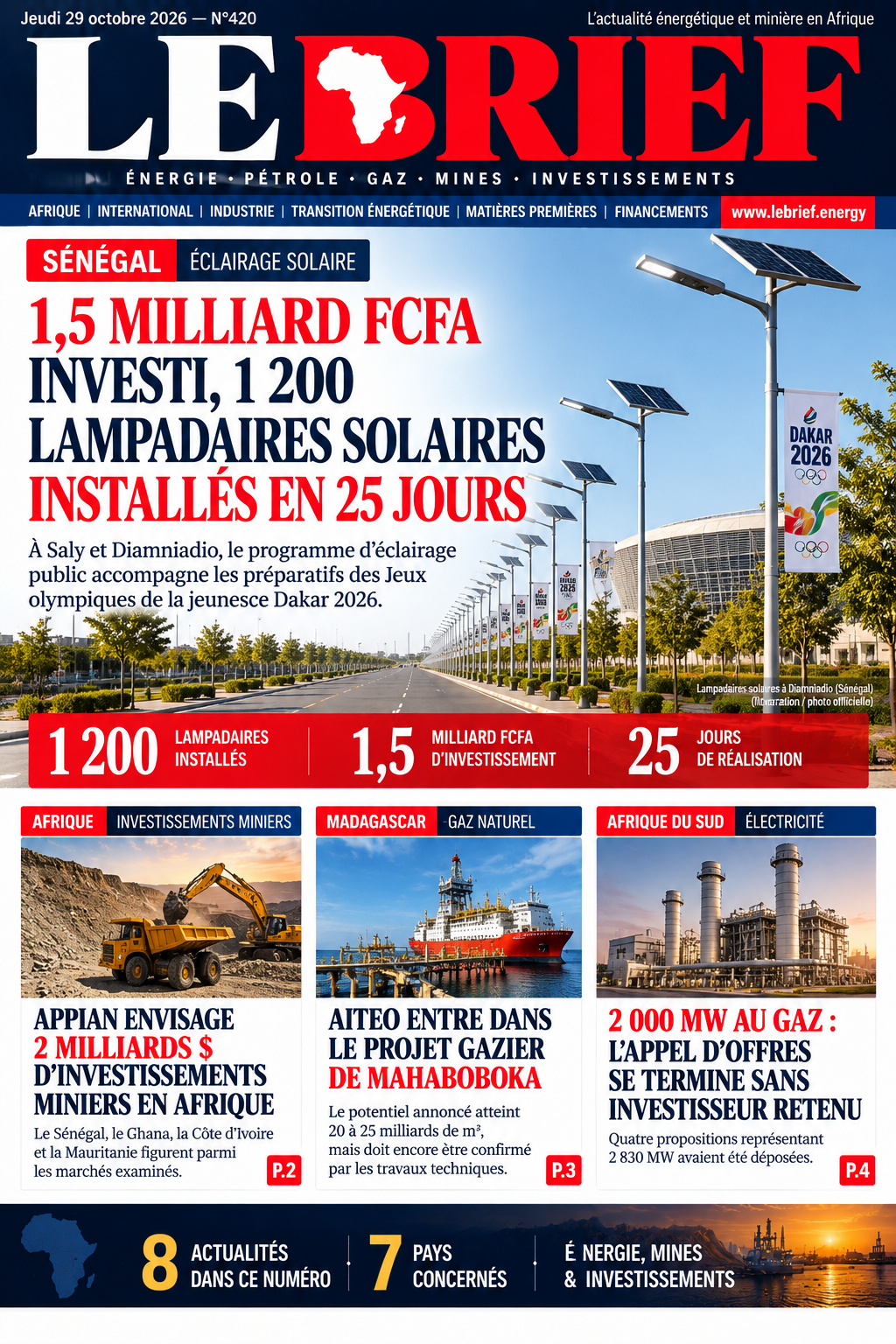 À la UNE LE BRIEF | Jeudi 29 octobre 2026