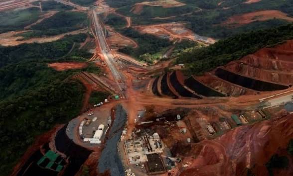 Vue aérienne du corridor minier de Simandou en Guinée