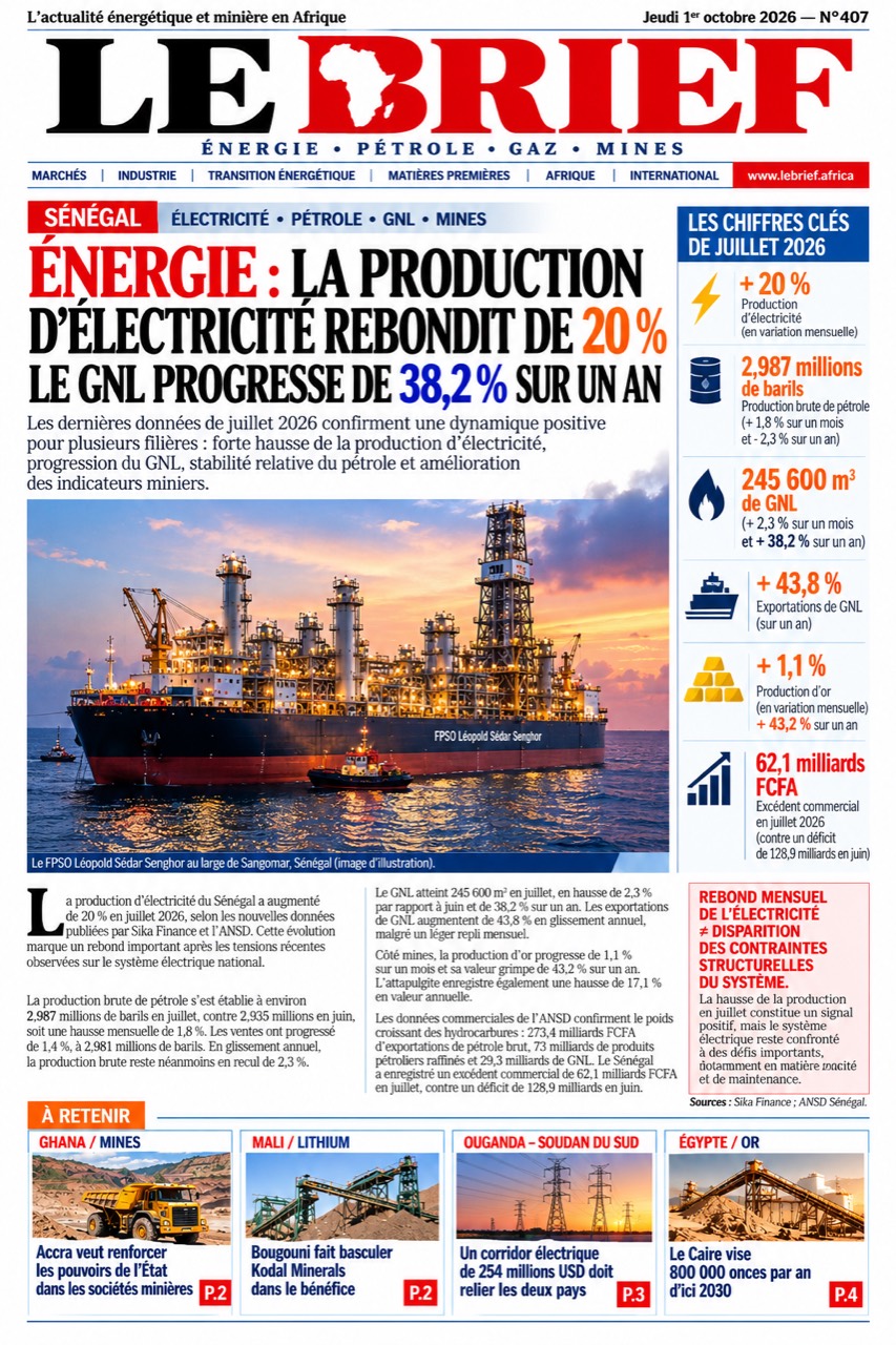 À la UNE LE BRIEF | jeudi 01 octobre 2026